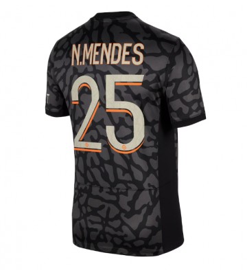 Paris Saint-Germain Nuno Mendes #25 Tercera Equipación 2023-24 Manga Corta